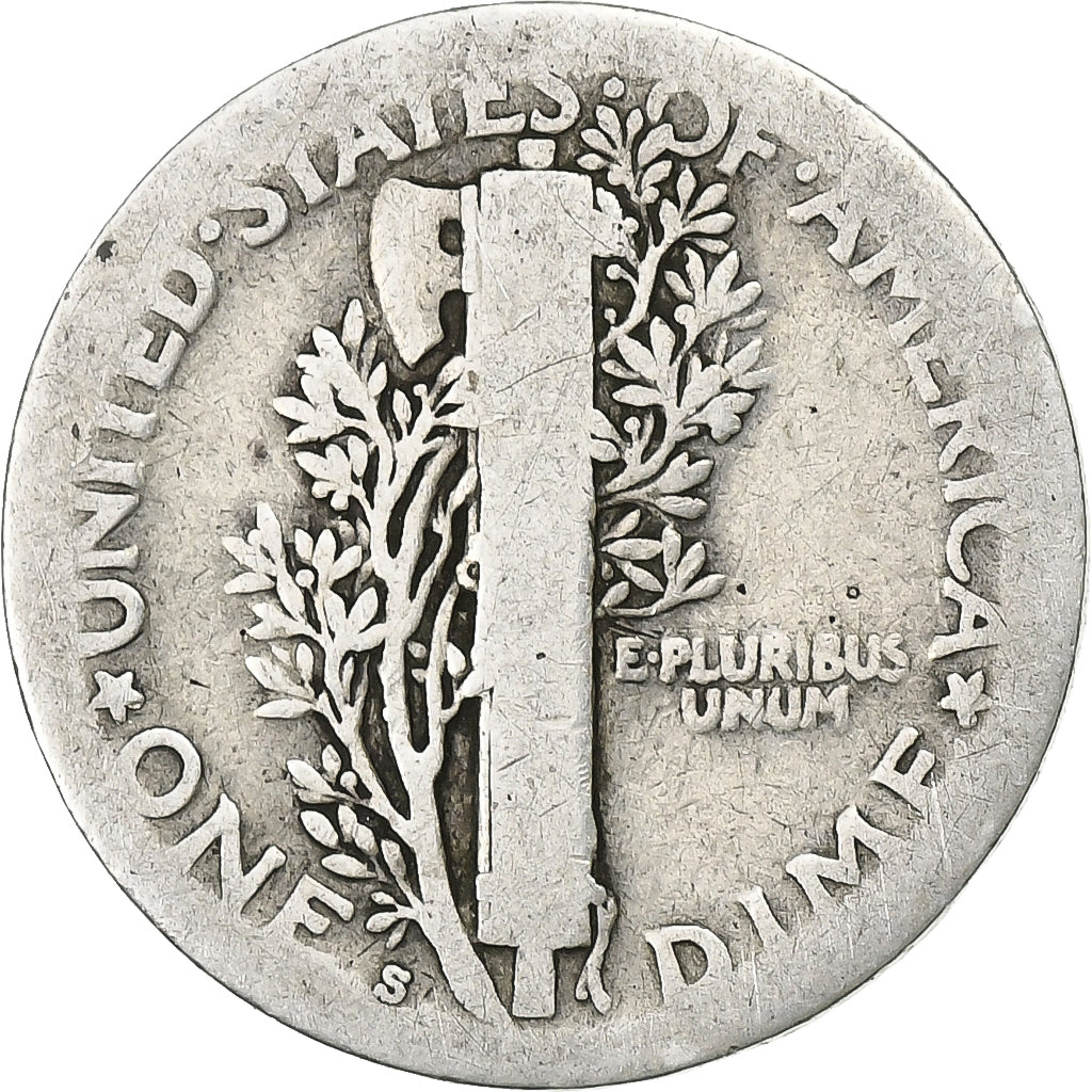Vereinigte Staaten, Dime, Mercury, 1920, U.S. Mint, Silber, SGE+, KM:140