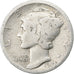 Estados Unidos, Dime, Mercury, 1919, U.S. Mint, Plata, BC+, KM:140