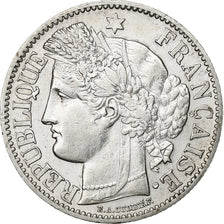 Francja, 2 Francs, Cérès, 1871, Paris, Srebro, AU(50-53), Gadoury:530