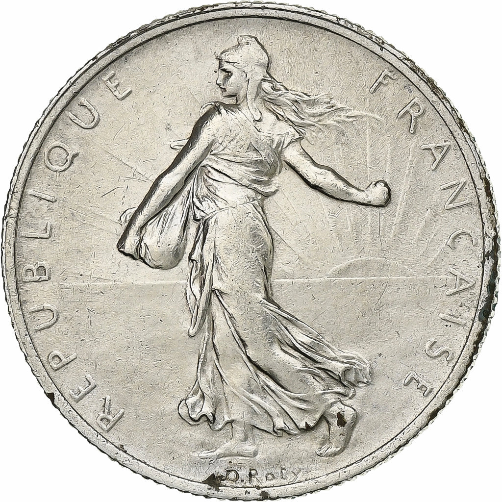 Frankrijk, 2 Francs, Semeuse, 1914, Castelsarrasin, Zilver, ZF+, Gadoury:532