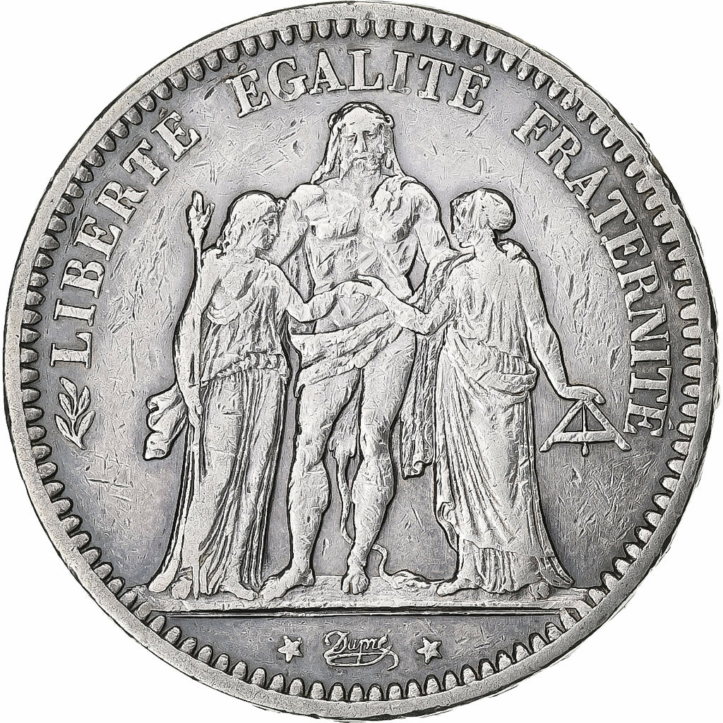 France, 5 Francs, Hercule, 1871, Paris, Camélinat, Argent, TTB, Gadoury:744