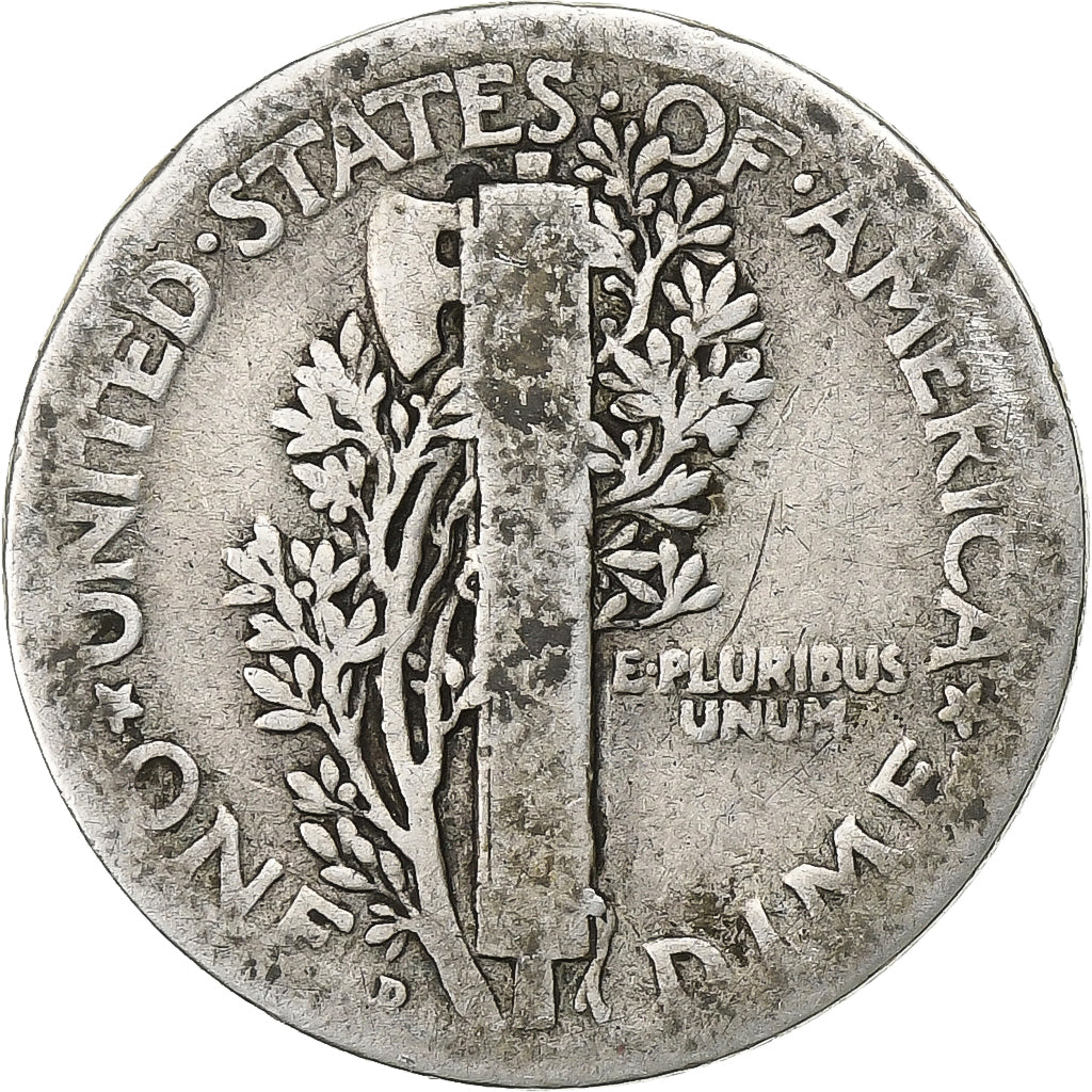 Vereinigte Staaten, Dime, Mercury, 1920, U.S. Mint, Silber, S, KM:140