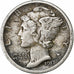 United States, Dime, Mercury, 1917, U.S. Mint, Silver, VF(30-35), KM:140