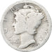 USA, Dime, Mercury, 1919, U.S. Mint, Srebro, F(12-15), KM:140