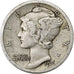 United States, Dime, Mercury, 1916, U.S. Mint, Silver, VF(30-35), KM:140