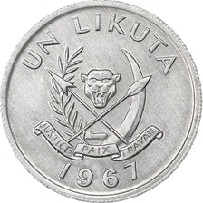 CONGO, REPUBBLICA DEMOCRATICA DEL, Likuta, 1967, Alluminio, BB+, KM:8