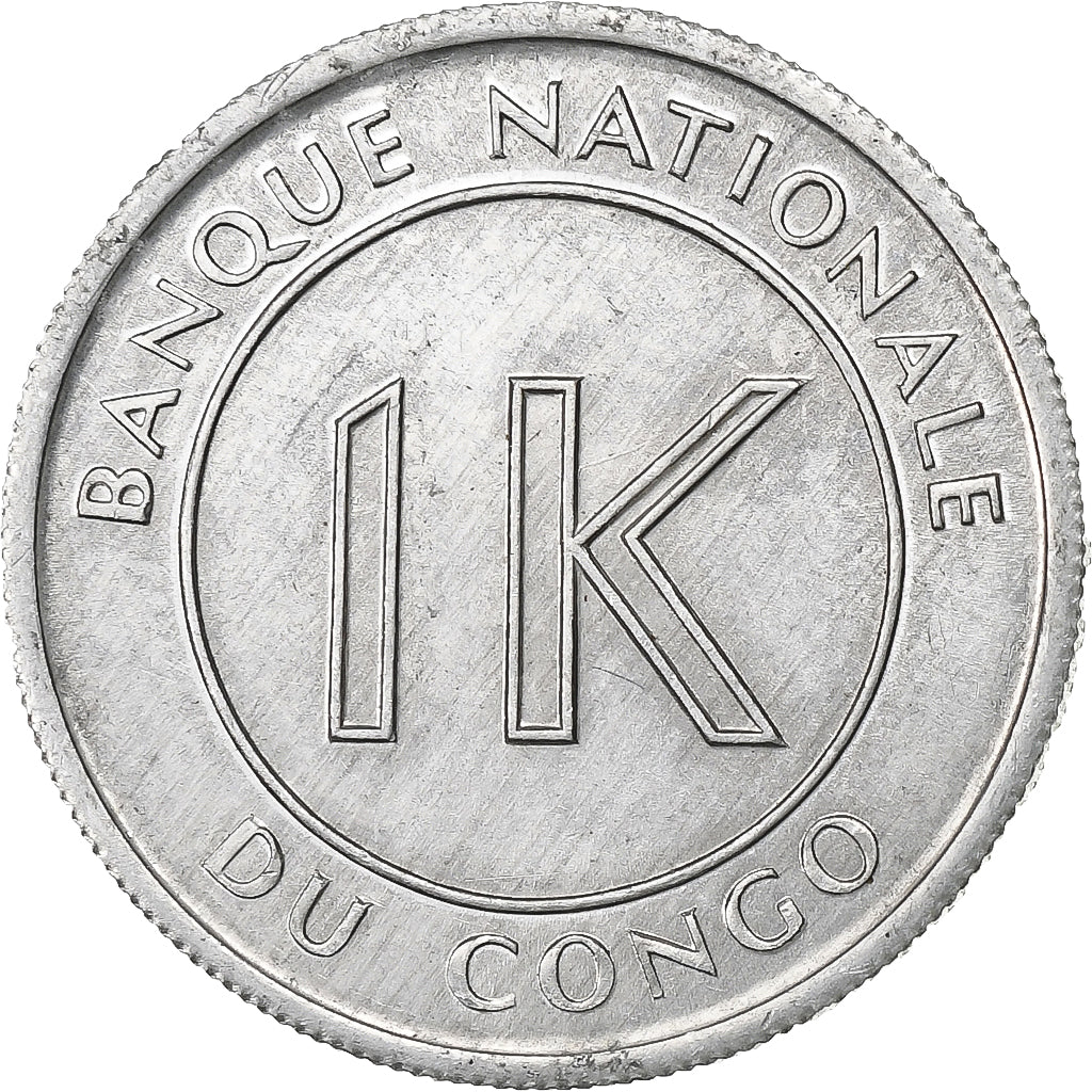 CONGO, REPUBBLICA DEMOCRATICA DEL, Likuta, 1967, Alluminio, BB+, KM:8