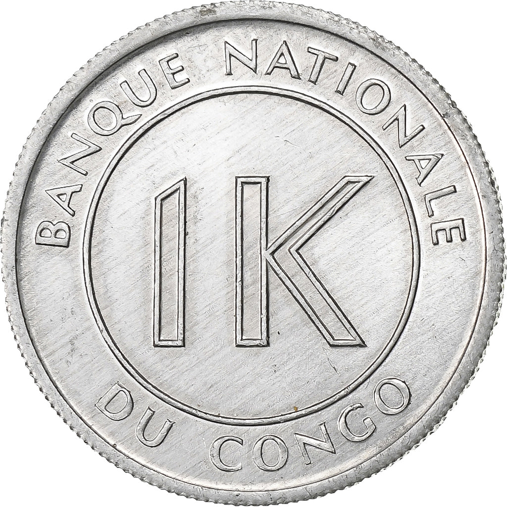 CONGO, DEMOCRATIC REPUBLIC, Likuta, 1967, Aluminium, SS+, KM:8