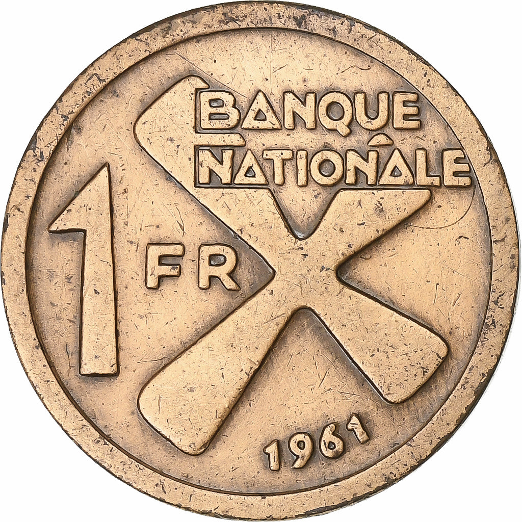 Katanga, Franc, 1961, Bronze, EF(40-45), KM:1