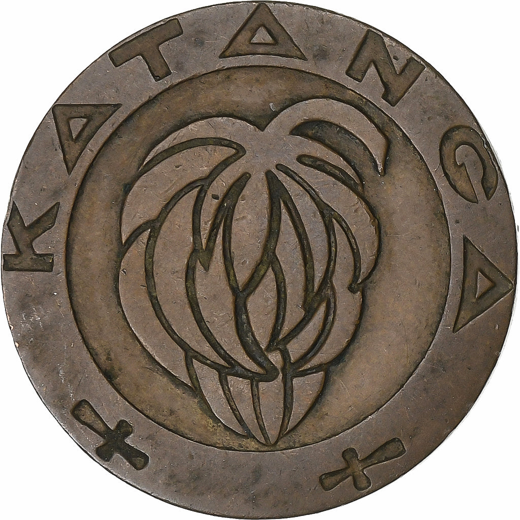 Katanga, Franc, 1961, Bronze, EF(40-45), KM:1