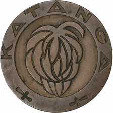 Katanga, Franc, 1961, Bronze, EF(40-45), KM:1