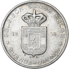 Belgian Congo, RUANDA-URUNDI, Baudouin I, 5 Francs, 1958, Aluminum, EF(40-45)