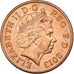 Grande-Bretagne, Élisabeth II, Penny, 2013, Cuivre plaqué acier, SUP, KM:1107