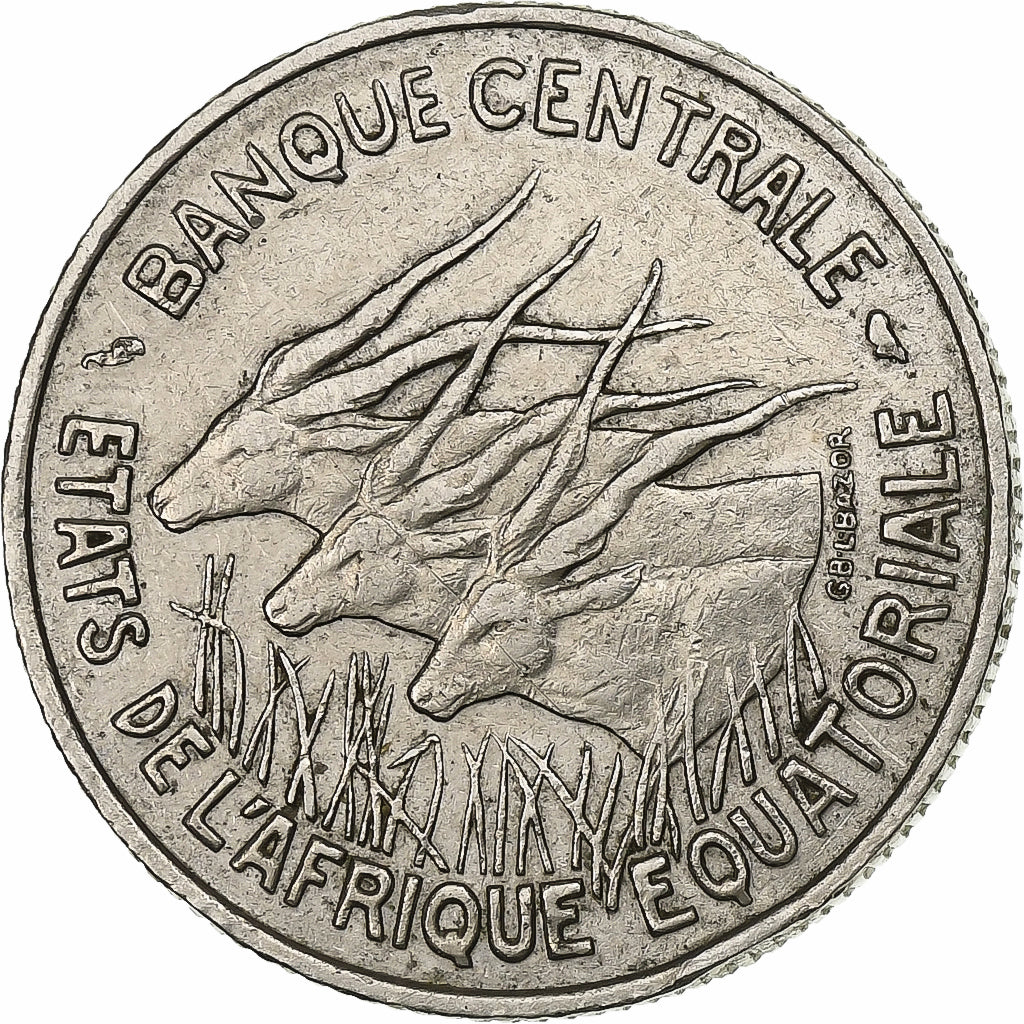 Stati dell’Africa equatoriale, 100 Francs, 1967, Paris, Nichel, BB, KM:5