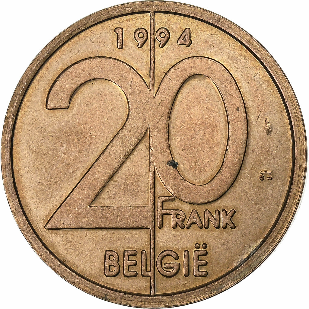 Belgien, Albert II, 20 Francs, 20 Frank, 1994, Brussels, Nickel-Bronze, SS+