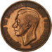 Gran Bretagna, George VI, 1/2 Penny, 1945, Bronzo, BB, KM:844
