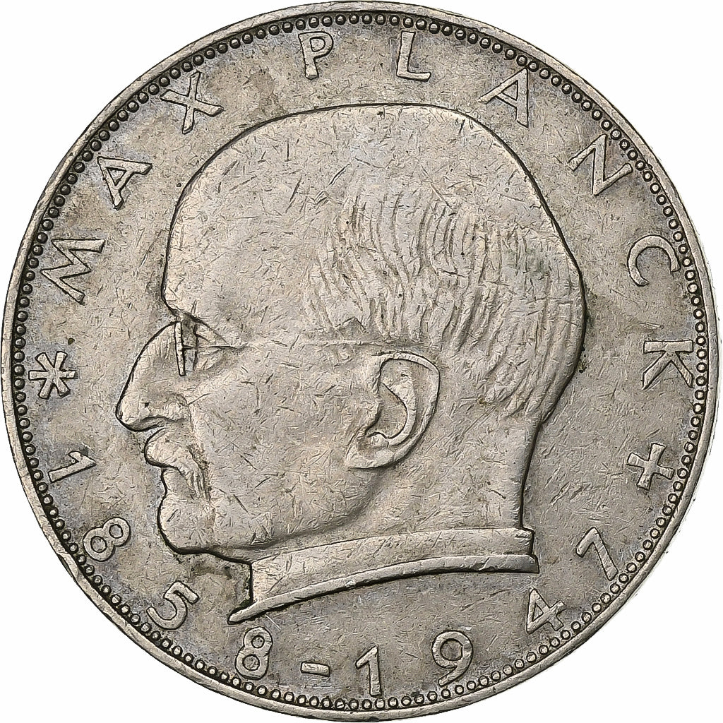 GERMANY - FEDERAL REPUBLIC, 2 Mark, 1957, Hambourg, Copper-nickel, EF(40-45)