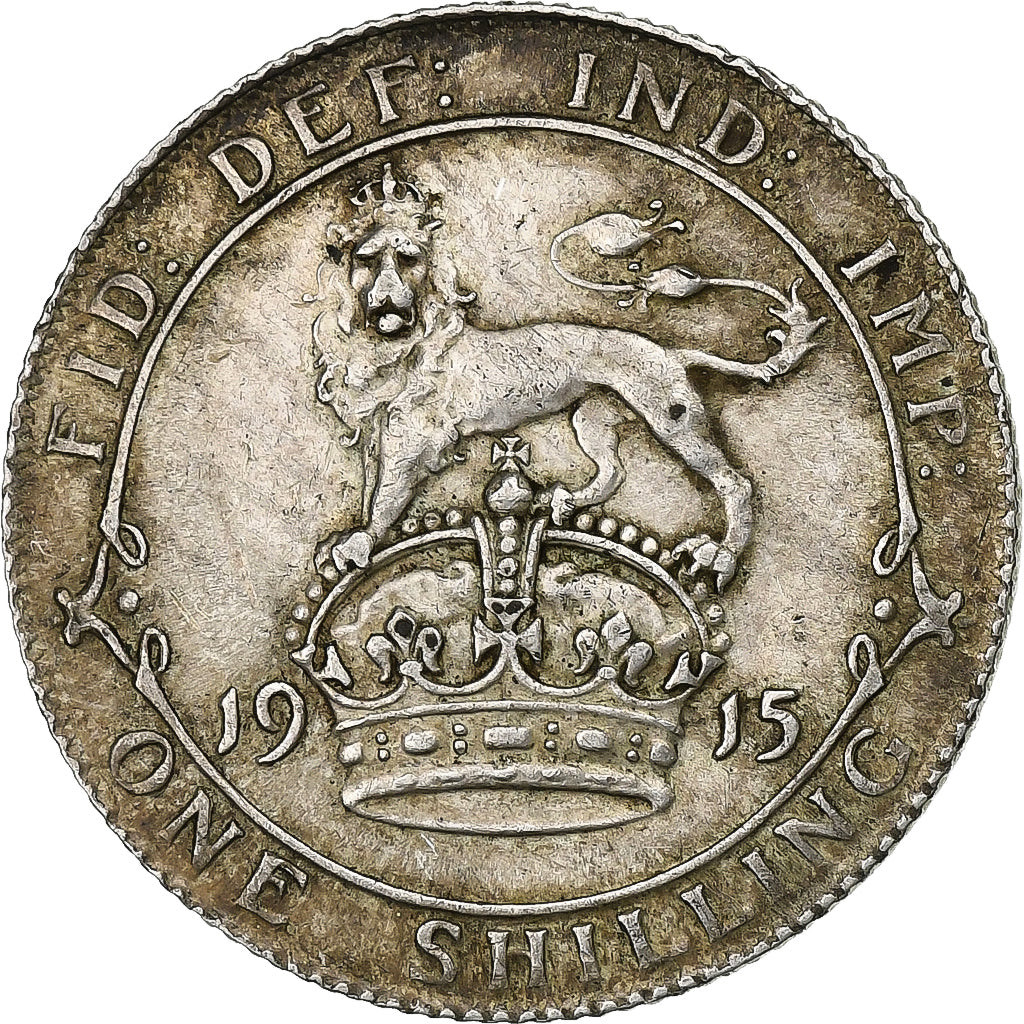 Great Britain, George V, Shilling, 1915, Silver, EF(40-45), KM:816
