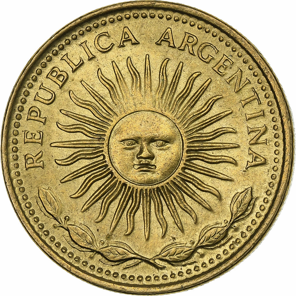 Argentina, 5 Pesos, 1976, Alluminio-bronzo, BB+, KM:71