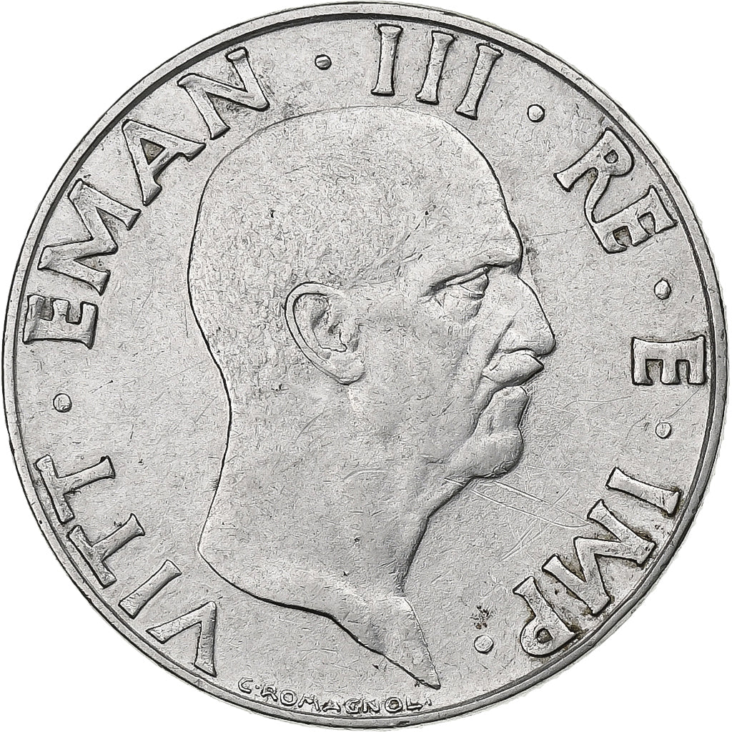 Italie, Victor-Emmanuel III, 50 Centesimi, 1941, Rome, Acier inoxydable, TTB