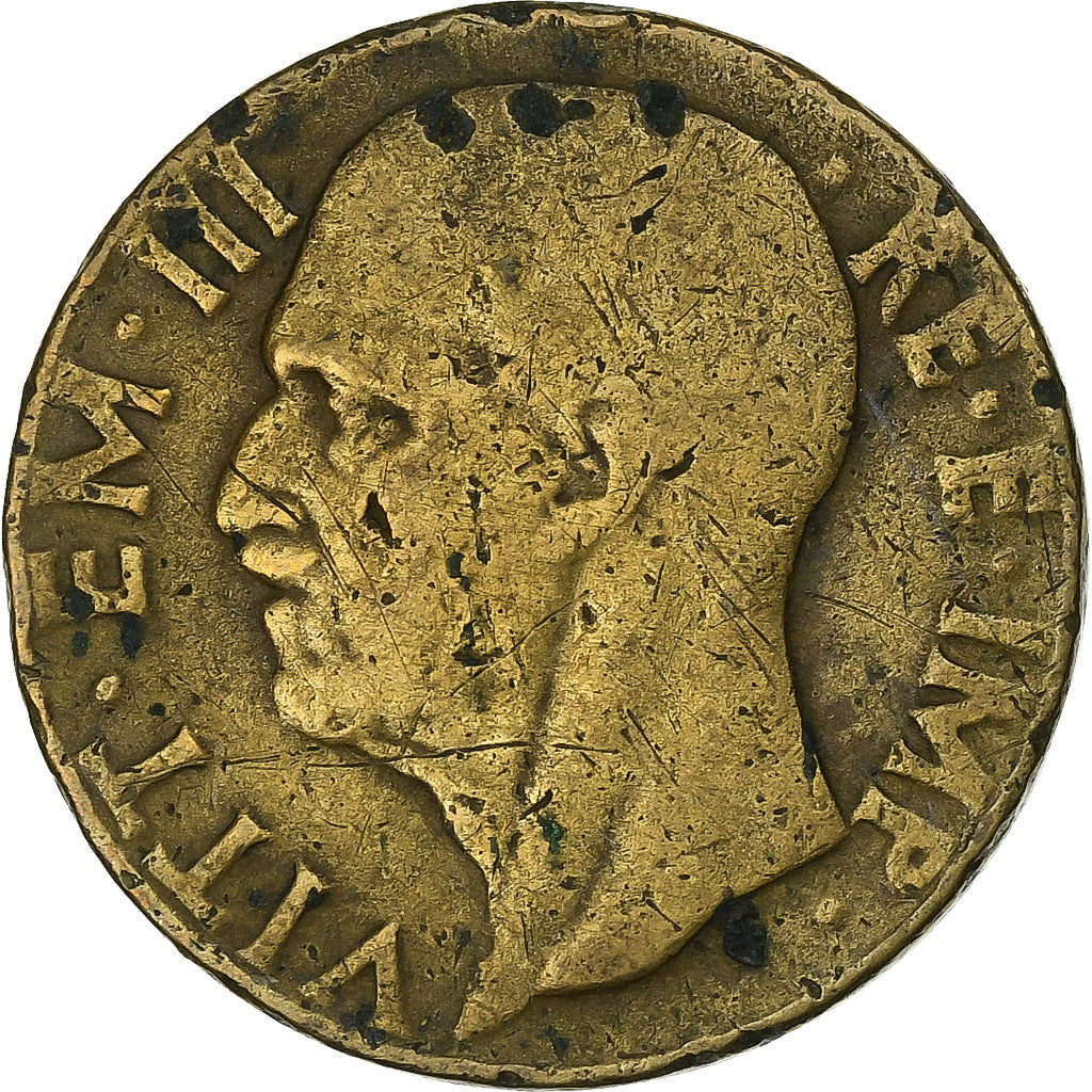 Italië, Vittorio Emanuele III, 10 Centesimi, 1942, Rome, Aluminum-Bronze, FR