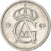 Suède, Gustaf VI, 10 Öre, 1969, Cupro-nickel, TTB, KM:835