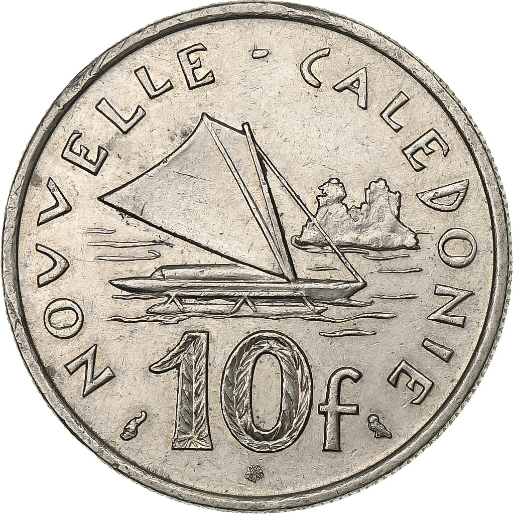 New Caledonia, 10 Francs, 1972, Paris, Nickel, EF(40-45), Lecompte:88, KM:11