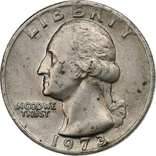 United States, Quarter, Washington, 1973, U.S. Mint, Copper-Nickel Clad Copper