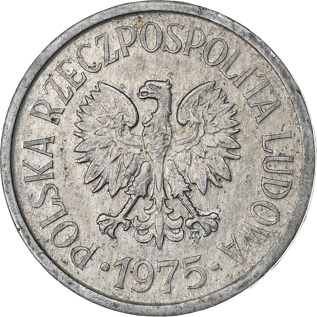 Polonia, 20 Groszy, 1975, Warsaw, Alluminio, BB, KM:A47