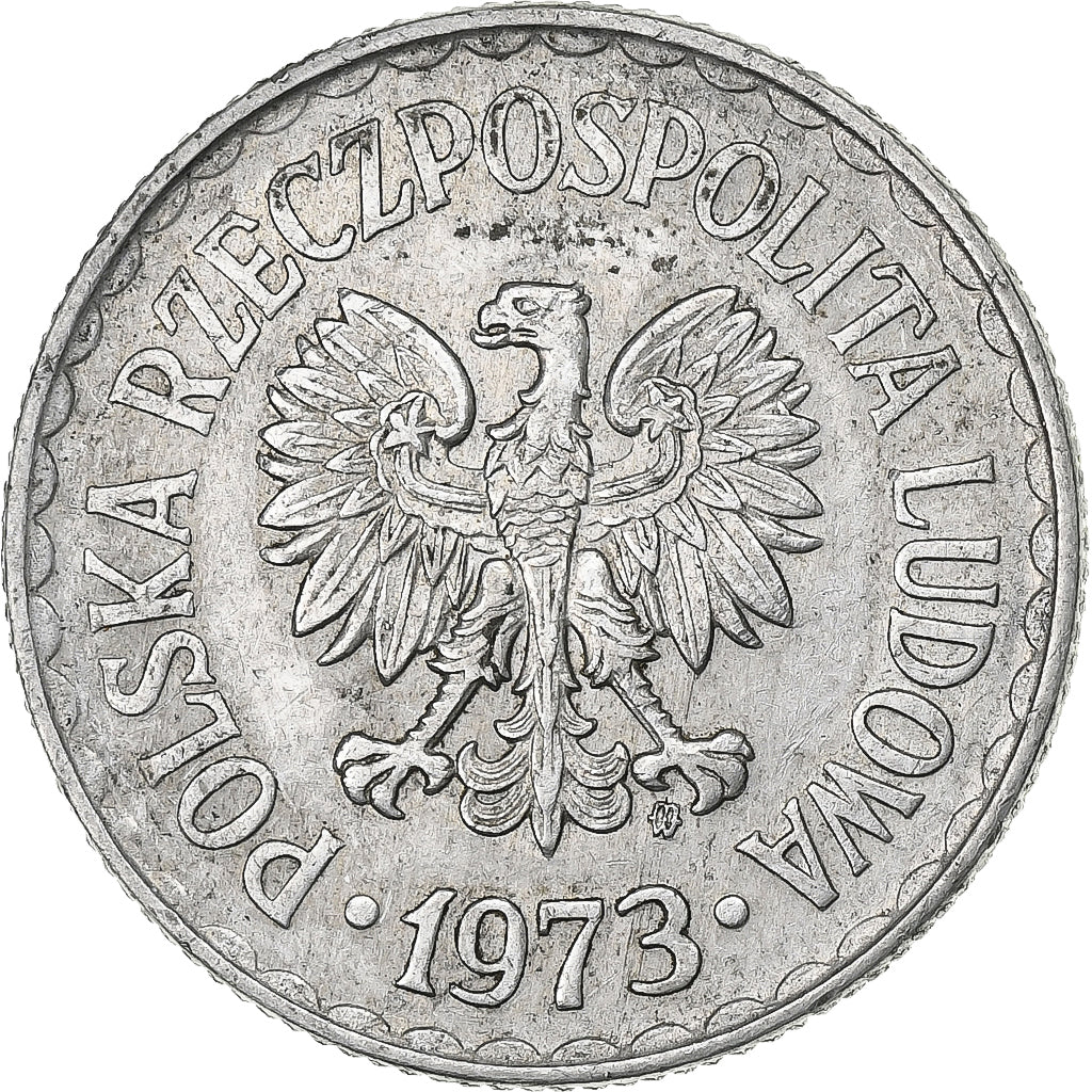 Polonia, Zloty, 1973, Warsaw, Alluminio, BB, KM:49.1