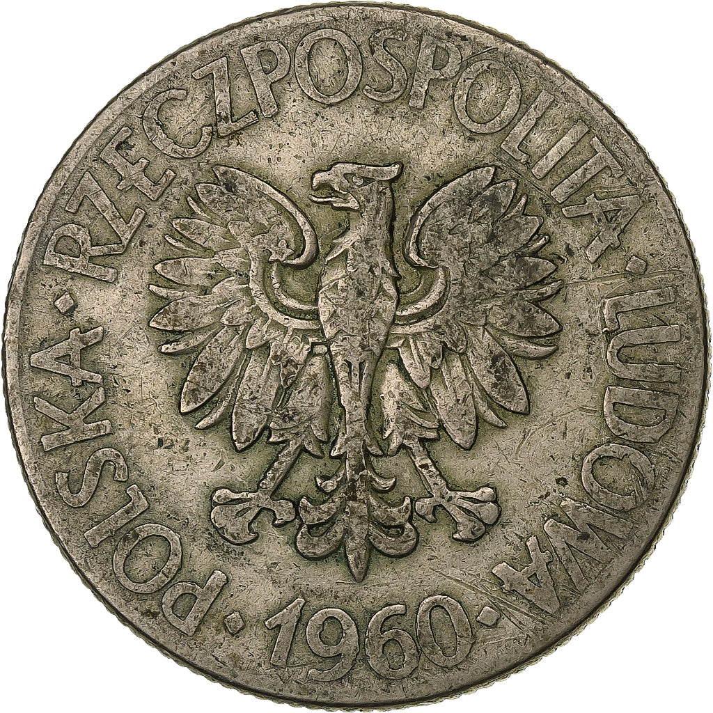 Polonia, 10 Zlotych, 1960, Warsaw, Rame-nichel, MB+, KM:50