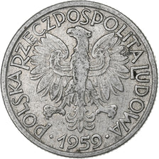 Poland, 2 Zlote, 1959, Warsaw, Aluminum, EF(40-45), KM:46