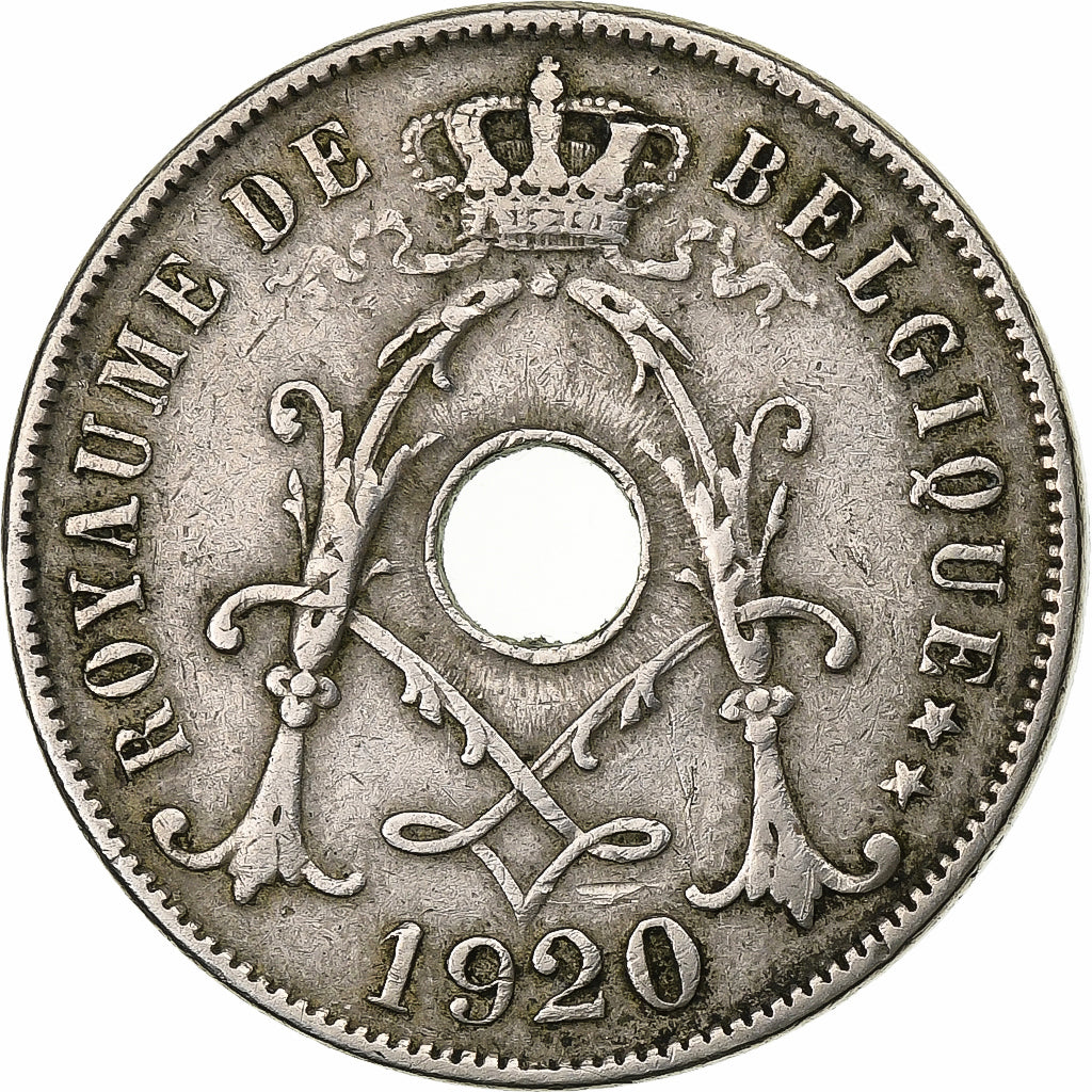 België, Albert I, 25 Centimes, 1920, Cupro-nikkel, ZF, KM:68.1