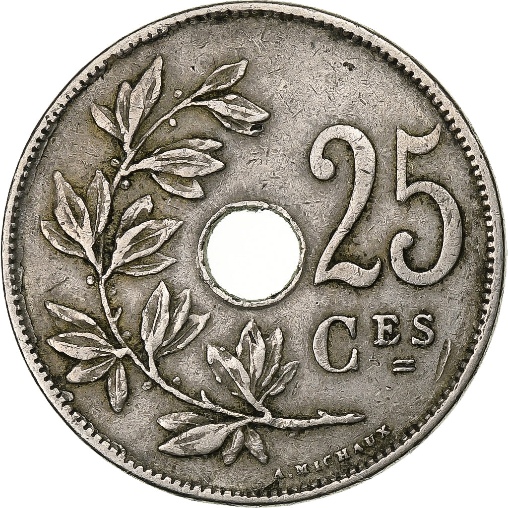 België, Albert I, 25 Centimes, 1920, Cupro-nikkel, ZF, KM:68.1