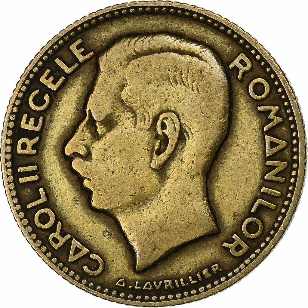 Romania, Carol II, 10 Lei, 1930, Paris, Nickel-brass, EF(40-45), KM:49