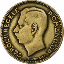 Romania, Carol II, 10 Lei, 1930, Paris, Nickel-brass, EF(40-45), KM:49