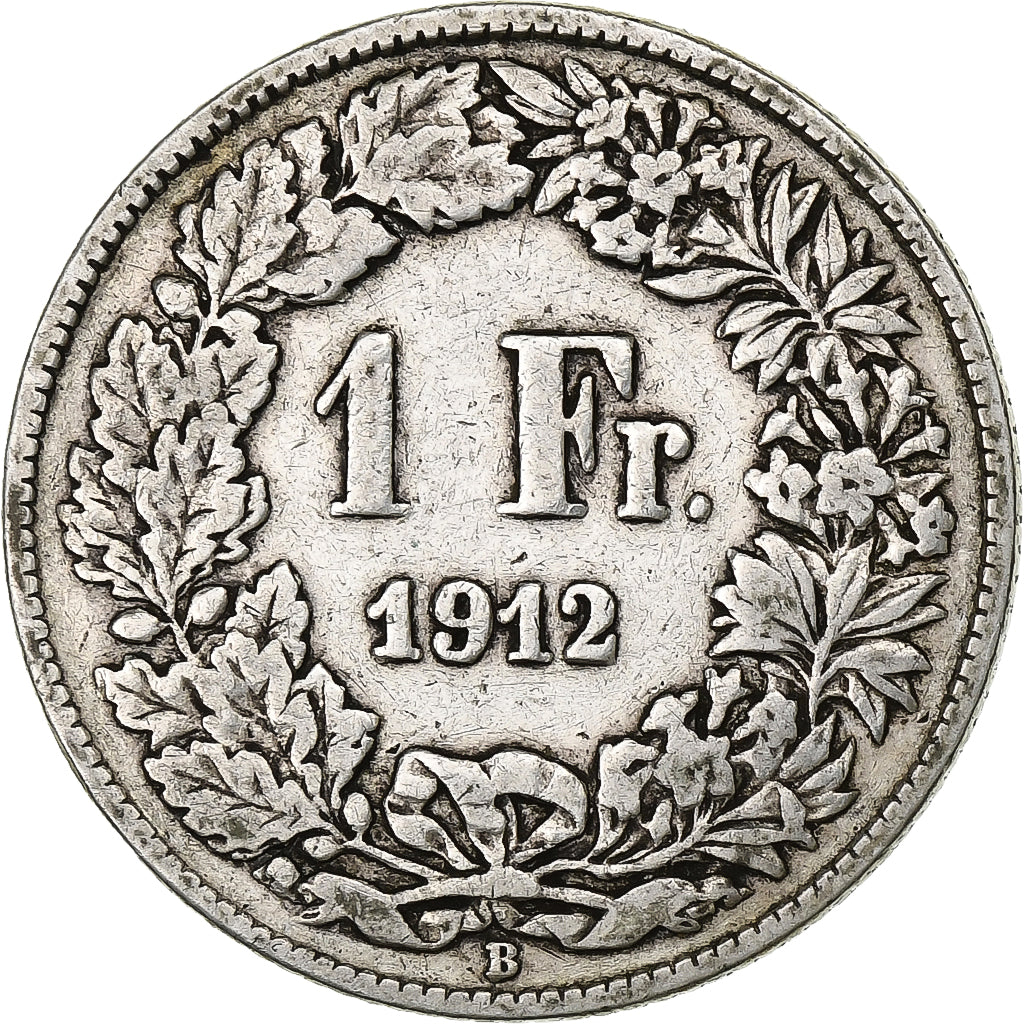 Schweiz, Franc, 1912, Bern, Silber, S+, KM:24