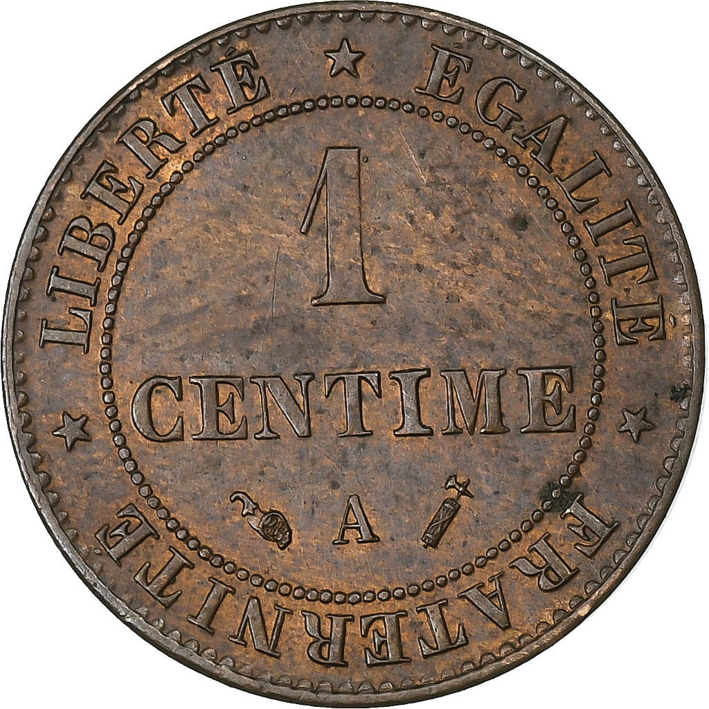 Frankrijk, Centime, Cérès, 1892, Paris, Bronzen, ZF+, Gadoury:88, KM:826.1