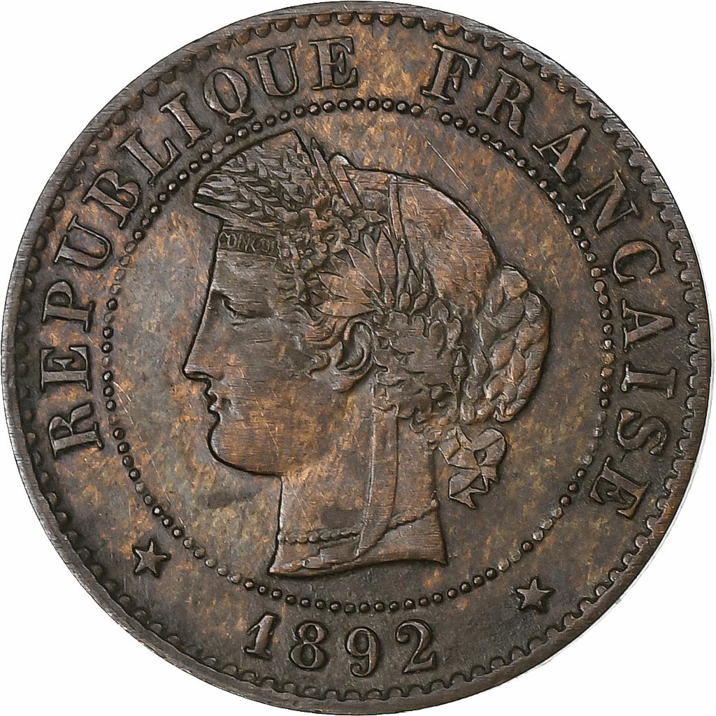 Francia, Centime, Cérès, 1892, Paris, Bronce, MBC+, Gadoury:88, KM:826.1