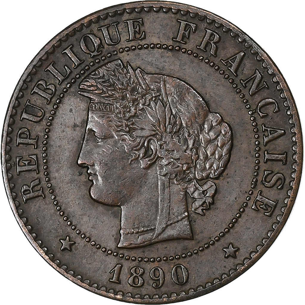 Francia, Centime, Cérès, 1890, Paris, Bronce, MBC+, Gadoury:88, KM:826.1