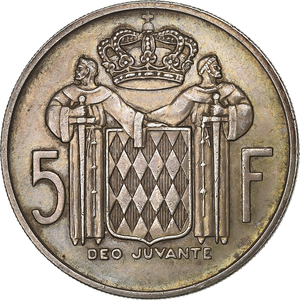 Monaco, Rainier III, 5 Francs, 1960, Zilver, ZF+, Gadoury:MC 152, KM:141