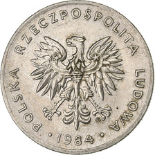 Polonia, 20 Zlotych, 1984, Warsaw, Rame-nichel, BB, KM:153.1