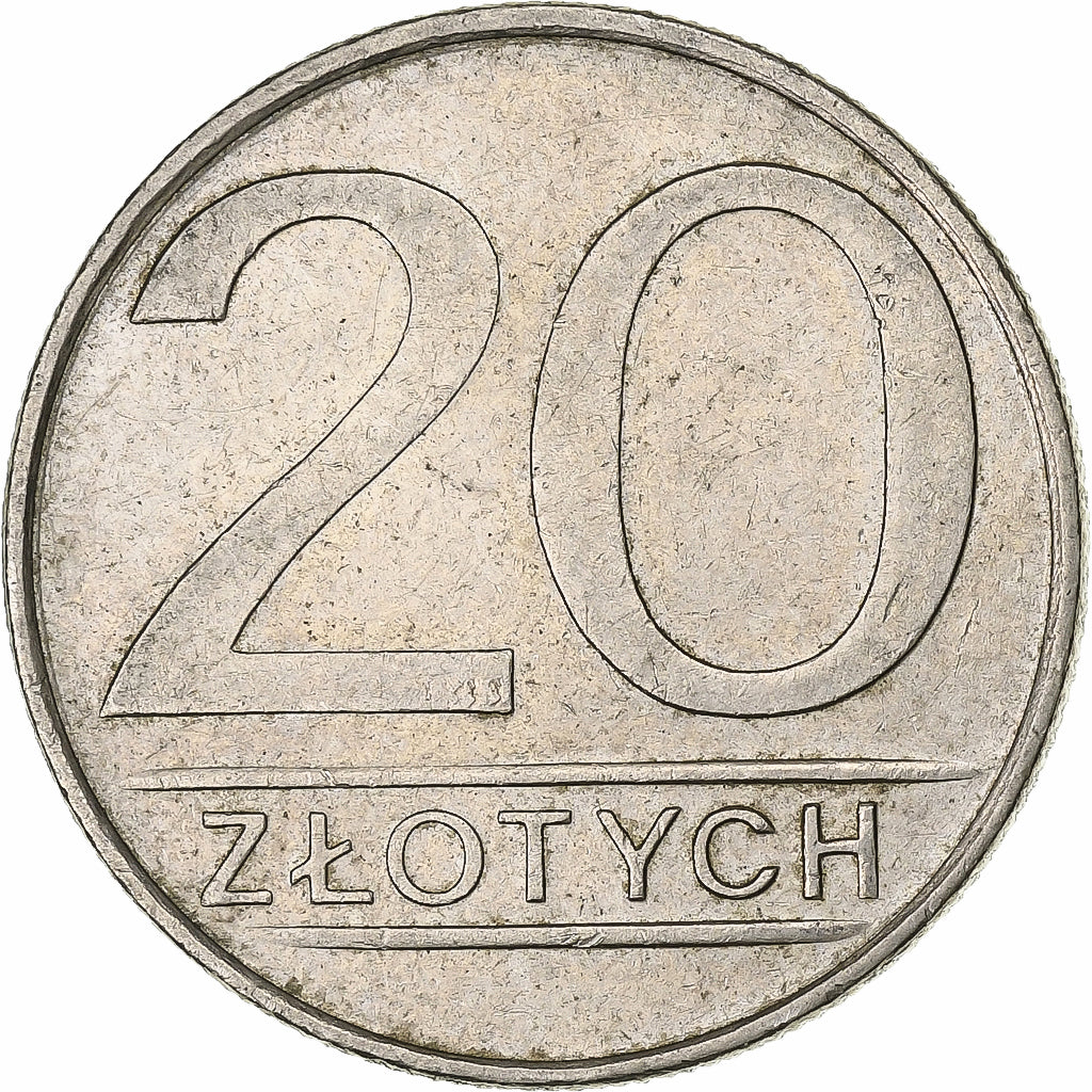 Polonia, 20 Zlotych, 1984, Warsaw, Rame-nichel, BB, KM:153.1