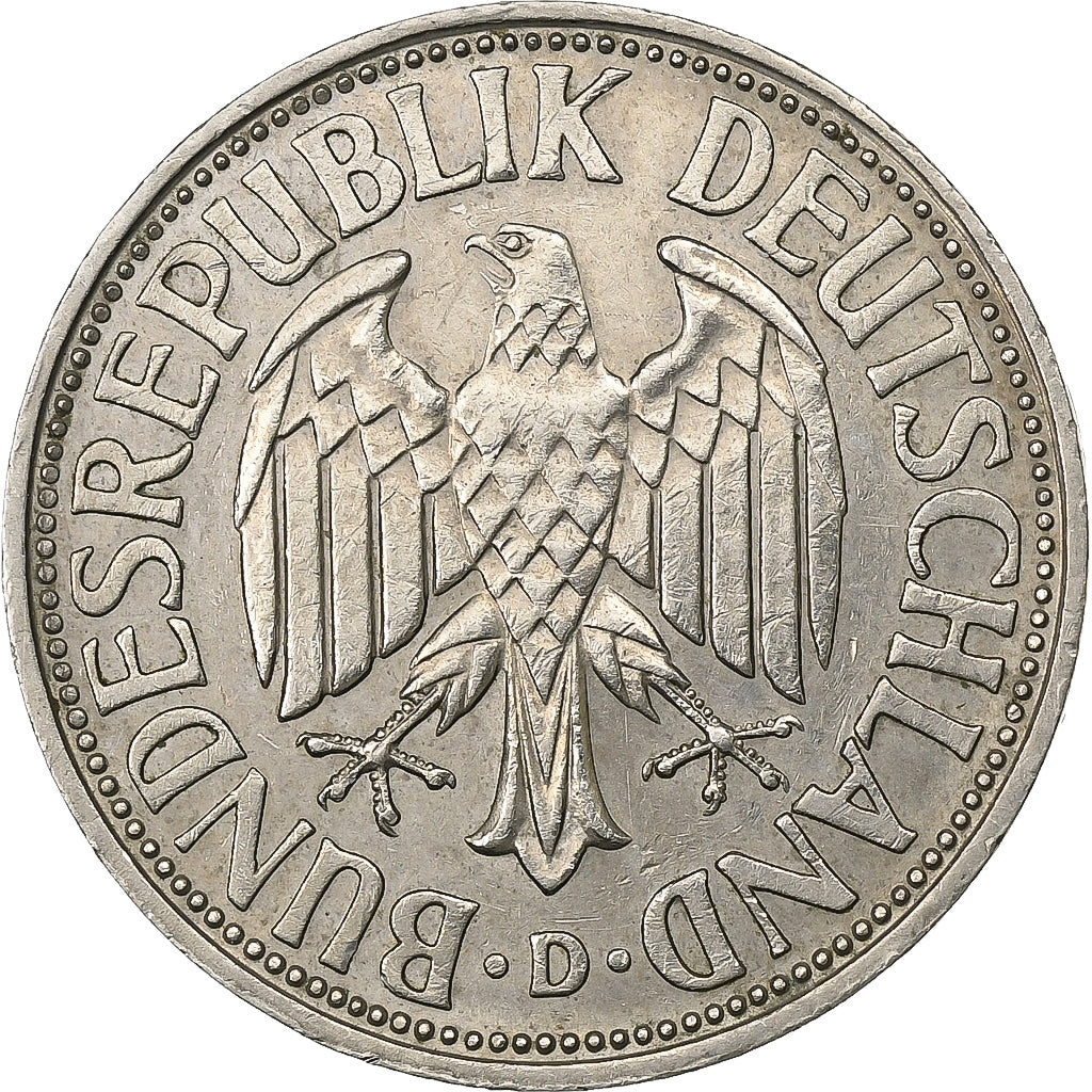 Federale Duitse Republiek, Mark, 1962, Munich, Cupro-nikkel, ZF, KM:110