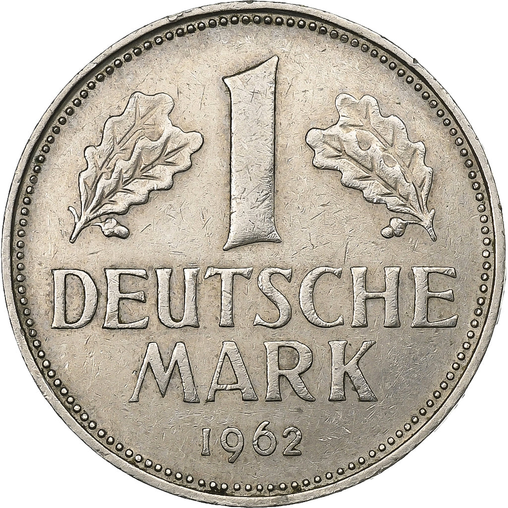 Federale Duitse Republiek, Mark, 1962, Munich, Cupro-nikkel, ZF, KM:110