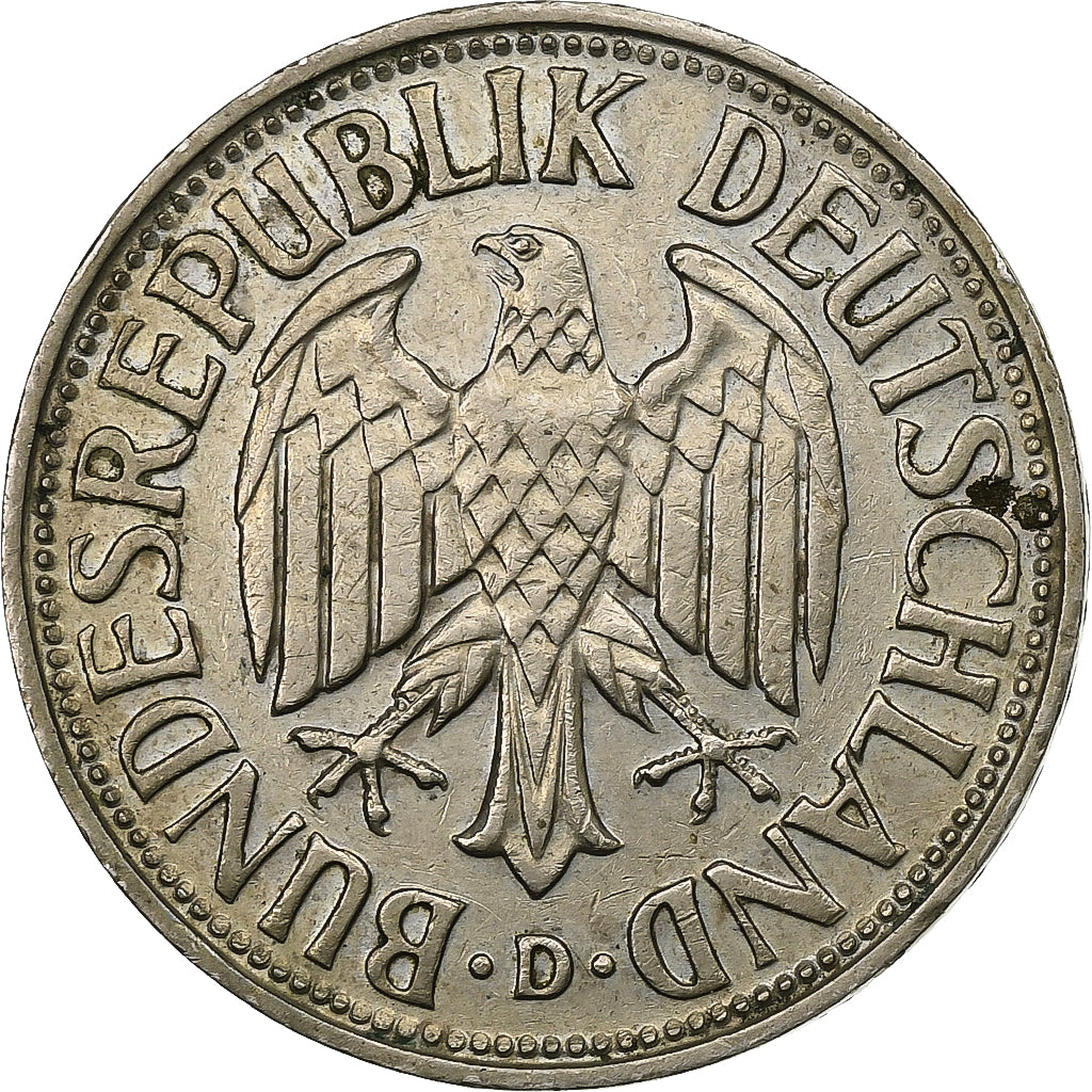 ALEMANHA - REPÚBLICA FEDERAL, Mark, 1954, Munich, Cobre-níquel, EF(40-45)