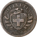Schweiz, 2 Rappen, 1850, Paris, Bronze, SS, KM:4.1