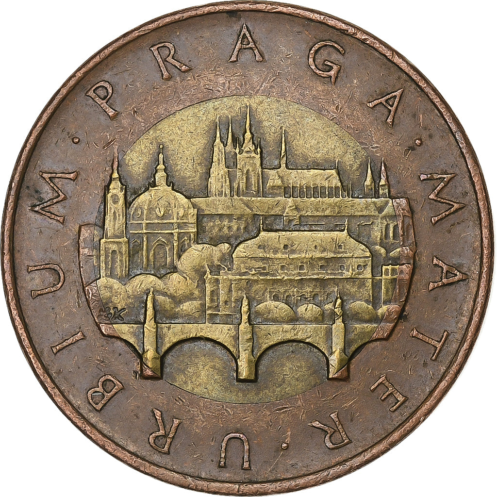 Czech Republic, 50 Korun, 1993, Bi-Metallic, EF(40-45), KM:1