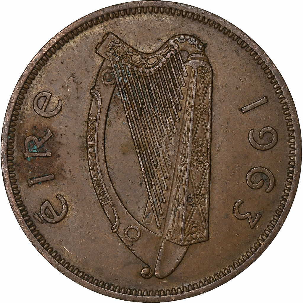 REPUBBLICA D’IRLANDA, Penny, 1963, Bronzo, BB, KM:11
