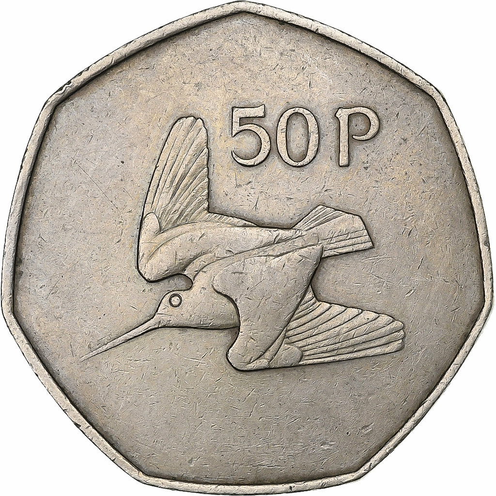 IRELAND REPUBLIC, 50 Pence, 1970, Kupfer-Nickel, SS, KM:24